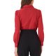 thumbnail image 3 of Camiseta Leotardo INSPIRE CHIC para Mujer, Casual de Negocios con Cuello, Botones, Manga Larga, Top Bodysuit S Rojo, 3 of 6