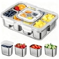 thumbnail image 1 of Caja para snacks Kidinit de acero inoxidable con 8 compartimentos, 1 of 8