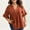 Tops-225Orange, variant on LEKWK Tunic Tops for Women Loose Fit Dressy Plus Size V-Neck Ruffled Blouses Button Front Casual Tops Solid Pleated Summer outfits