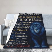 Gifts for Brother - Big Brother Gift Blanket - Birthday Gifts for Brother - Gift for Brother from Sister Brother- Funny Brother Presents - Cool Little Brothers Graduation Gi 80x60