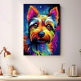 thumbnail image 2 of Australian Terrier Dog Canvas Wall Art Colorful Pets Graffiti Highland Canvas Oil Painting Canvas Print Street Art Modern Artwork Living Bedroom Bathroom Home Office Decor, 2 of 4