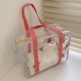 thumbnail image 1 of Bolsa de aseo transparente Hugo Gran capacidad con cierre de cremallera Bolsa de hombro 20cmx11cmx8cm Bolsa de asas transparente, 1 of 7
