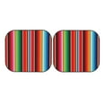 thumbnail image 7 of Balery 2 Piece Mexican Serape Blanket Stripes Car Windshield Sun Shade|Foldable Front Windshield Shade for Car Front Window for Most Sedans SUV Truck-Small, 7 of 7