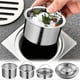 thumbnail image 1 of Filtro de fregaderos de acero inoxidable - Grado 304, colador de desagüe de cocina de 7,8" x 7,8" para lavado de verduras, lavavajillas, reutilizable con tapa, 1 of 4