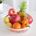 thumbnail image 4 of Metal Mesh Fruit Basket 10.5''Diameter Large Candy Bowl Large White Round Decorative Bowl for Kitchen Countertop Home (White), 4 of 5