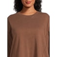 thumbnail image 4 of Terra & Sky Women's Plus High-Low French Terrycloth Sweatshirt, 4 of 5