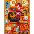 thumbnail image 2 of Gutierrez, Jorge R. 12x14 Gold Ornate Wood Framed with Double Matting Museum Art Print Titled - Loteria!, 2 of 4