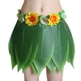 thumbnail image 3 of Ti Leaf Hula Skirt Hawaiian Leaf Skirt Green Grass Skirt for Beach Luau Party Supplies, 3 of 5