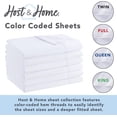 thumbnail image 4 of GFDYREE Arkwright Bulk Flat Microfiber Sheets - (6 Pack) Color-Coded Hem Threads Bedding Essentials Supplies for Hosts of Hotel, Motel, or Rental Properties, White, Twin, 4 of 7