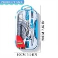 thumbnail image 3 of Jiuyuan Measuring Tools Math And Geometry Set 10 Student Supplies With Proof Storage Box Including Ruler Protractor Eraser Penknife Pencil For Drawing And Drawing, 3 of 9