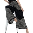 thumbnail image 4 of Female Trousers, Solid Color/ Printed Patterns High Waist Tie-Up Long Loose Pants for Spring Fall, 4 of 7