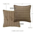 thumbnail image 6 of VHC Brands Wyatt Bedding Accessory, Euro Sham 26x26, Plaid Tan, 6 of 6