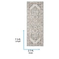 thumbnail image 3 of Livabliss Area Rugs for Living Room, 3x7 Beckham Traditional Medium Gray Runner Rug, Bedroom Dining Room Home Decor Stain Resistant Carpet (2'7" x 7'3" Runner), 3 of 5