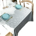 thumbnail image 2 of Waterproof Vinyl Round Oilcloth Tablecloth Wipeable Heavy Duty Spill-Proof Floral Table Cover for Dining Room Picnic Banquet Party Outdoor and Indoor, 2 of 3