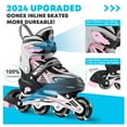 thumbnail image 5 of Gonex Inline Skates for Girls Boys, 4 Sizes Adjustable Roller Skates Blades with Light Up Wheels, 5 of 8
