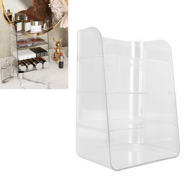 Soporte de Elevadores de Pantalla Transparente Organizador de Encimera Estable de Múltiples Capas Estante de Exhibición de Artículos Diversos para Dormitorio Baño Oficina Anggrek Otros