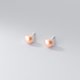 thumbnail image 3 of Pendientes de perlas de agua dulce de plata con agujeros para las orejas, pendientes pequeños y sencillos, joyería para las orejas de mujer, 3 of 4