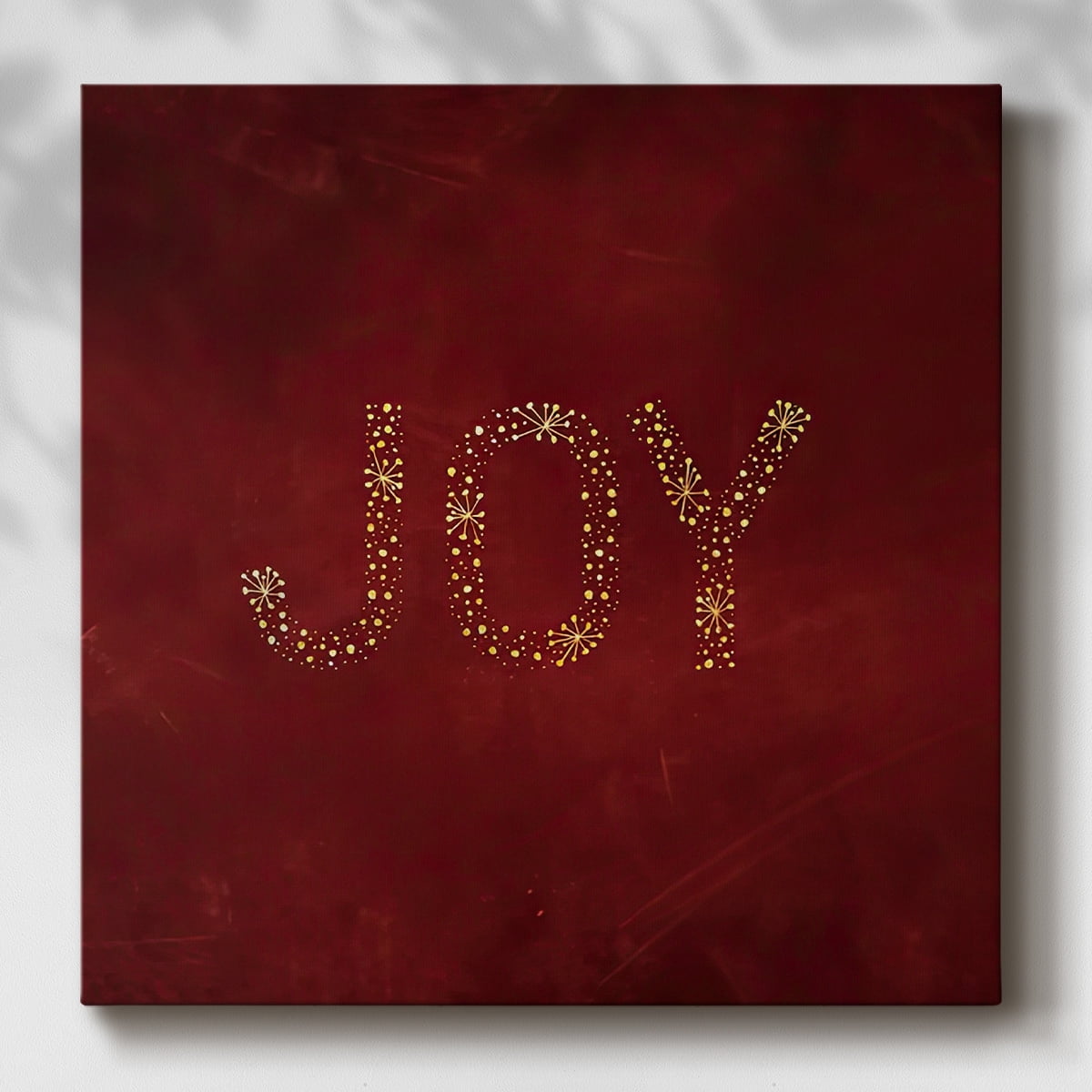 Joy Starburst - Red- Gallery Wrapped Canvas