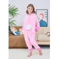 thumbnail image 4 of Disfraz de peluche para niños, pijama de cosplay de animales para Halloween 5T, rosa, 4 of 6