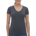thumbnail image 1 of M&O T-Shirt à Col en V pour Femmes en Mélange Fin, 1 of 1