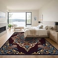 thumbnail image 3 of ODIKA 4' x 6' Machine Washable Non-Slip Area Rug, oriental paisley High Traffic Rug, Red, 1136375, 3 of 7