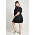 thumbnail image 4 of Conjunto blusa y short con textura Roman Fashion /Tallas Extras, 4375 (Negro) negro 38, 4 of 6