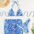 thumbnail image 5 of Honeeladyy Fashion Casual Women's Split Swimsuit Attractive Tie Halter Backless Crystal Attractive Thong Three Piece Beach Bikini Swim Shorts Women, 5 of 8
