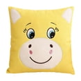 thumbnail image 2 of Qiopertar Cute Horse Pillow Cover, Happy Horse Year Mascot Decorative Pillowcase, Flock Material Red Yellow Zodiac Animal Plushs for Sofa Bed Indoor Outdoor Decor, 2 of 6