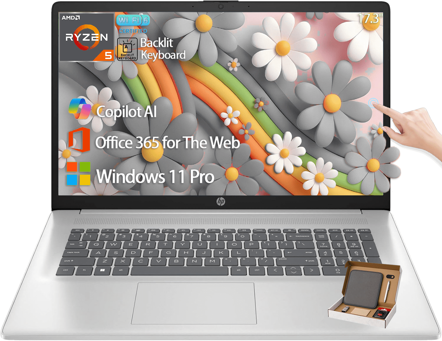HP 14 Laptop, Intel N4000, 4GB RAM, 64GB eMMC, Office 365 1-yr