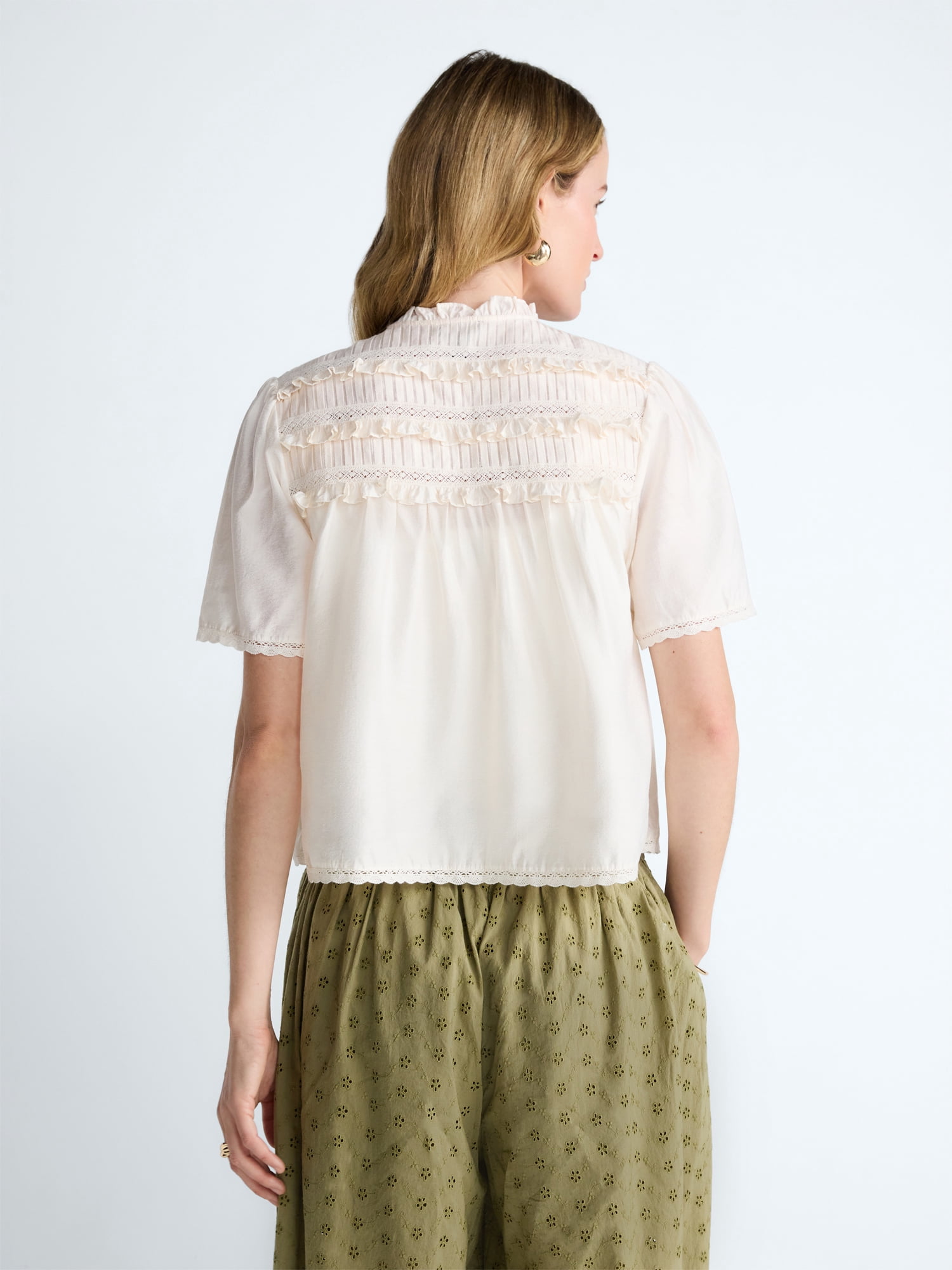 Scoop Women's Crochet Lace Top, Sizes XS-4X - Walmart Business