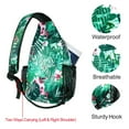 thumbnail image 4 of Mosiso Polyester Sling Bag Backpack Travel Hiking Outdoor Sport Crossbody Shoulder Bag Multipurpose Daypack for Women Men, Palm Leaf Flower, 4 of 8