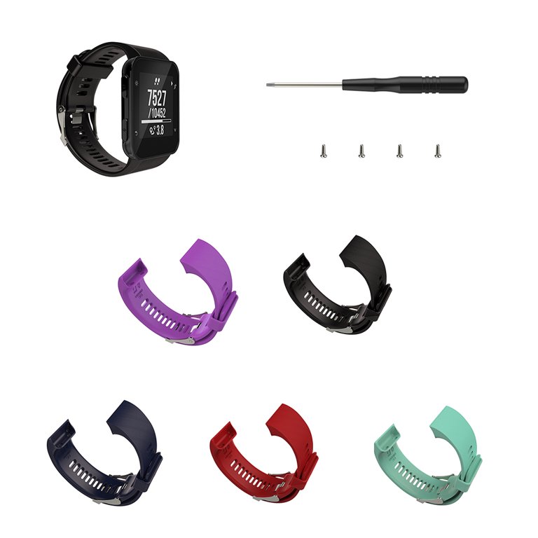 JUNTEX Band and Tool for Garmin Forerunner 35 Watch Silicone Wrist Strap  Loop Bracelet Replacement Waterproof Belt Sweatproof 