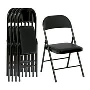 Vebreda Padded Folding Chair (4 Pack), Black