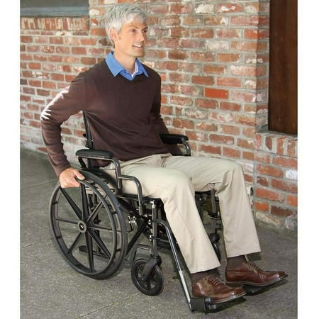 Equate Steel Transport Wheelchair Display Model, FGD232EQ WMRT, Black, 300 lb Weight Capacity