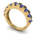 thumbnail image 2 of 1.53 ctw Wedding Band for Women - 14K Yellow Gold Simulated Tanzanite Stackable Eternity Ring, 2 of 6