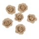 thumbnail image 1 of KAKOWELY 6 rosas de arpillera para decoración navideña y de boda (marrón), 1 of 4