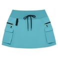 thumbnail image 6 of Sokhug Cargo Skirt for Women High Waist Drawstring A Line Mini Skirt with Multi Pockets Casual Athletic Skort, 6 of 7