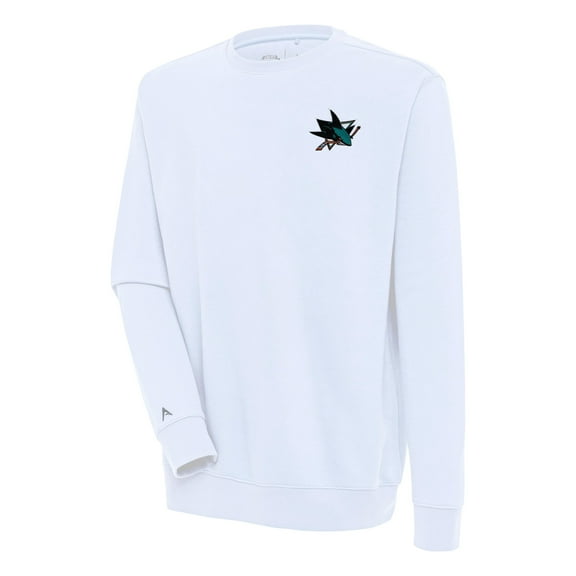 Men's Antigua  White San Jose Sharks Victory Pullover Sweatshirt