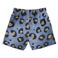 thumbnail image 2 of Blue Leopard Print with Gold Stars Swim Trunks Board Shorts Beach Pants Bathing Bottoms S, 2 of 8