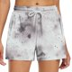 thumbnail image 4 of Pantalones Cortos Largos para las Mujeres, Pantalones Cortos Casuales Impresos de Cintura Alta No Estirable Hechos de Poliéster Transparente Airy para Todo el Uso de Temporada, Pantalones Cortos Casua, 4 of 5