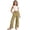 Khaki, variant on Girls Wide Leg Casual Pants Elastic Drawstring Waist Split Hem Solid Color Trousers Big Girls Daily Vacation Loose Fit Pocket Long Pants(White,14-15 Years)