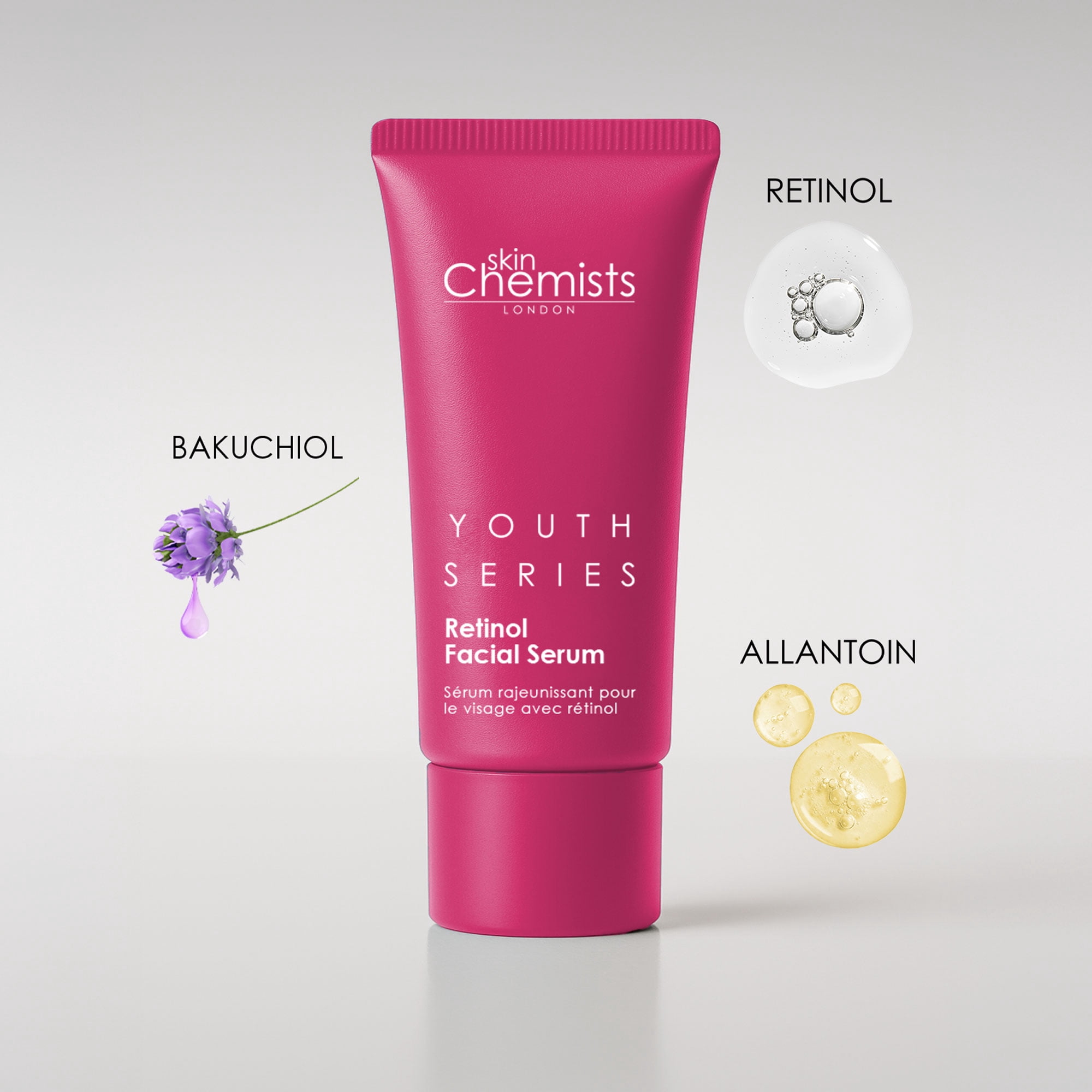 skinChemists Youth Series Retinol Bakuchiol Facial Serum 30ml