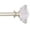 Champagne (1Pack), variant on Curtain Rods 30-55" Gold Adjustable drapery rod with 60mm clear square finials and 3 piece wall brackets.