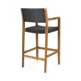 thumbnail image 6 of Noble House Angel Outdoor Bar Stool - Teak/Black, 4 Pack, 6 of 9