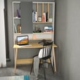 thumbnail image 3 of Decorotika Wood Computer Desk - White & Sapphire Oak, 3 of 3