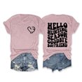 thumbnail image 1 of LUOGENLI T-shirts pour Femme pour Femmes T-Shirt Uni à Col Rond Cœur d'Amour Double Imprimé à Manches Courtes T-Shirt Haut T-shirts pour Femmes T-Shirt Graphique Vêtements d'Été S, 1 of 4