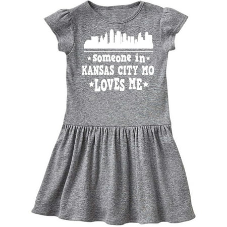 

Inktastic Kansas City Missouri Loves Me Skyline Gift Toddler Girl Dress