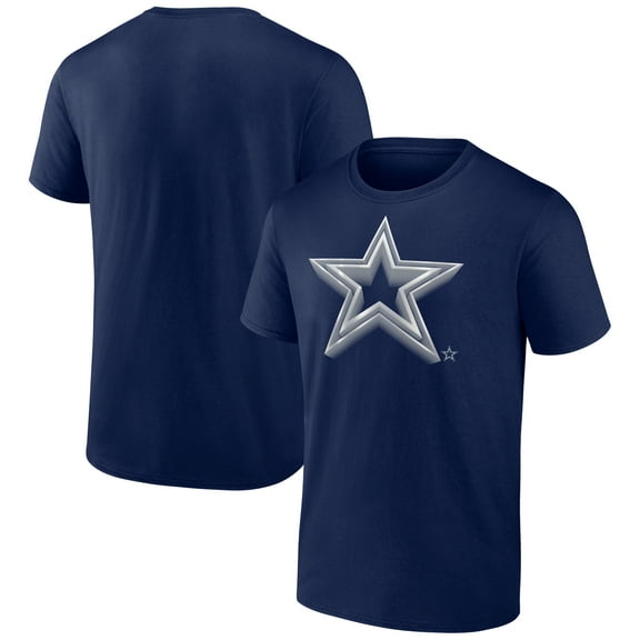 Men's Navy Dallas Cowboys Chrome Dimension T-Shirt