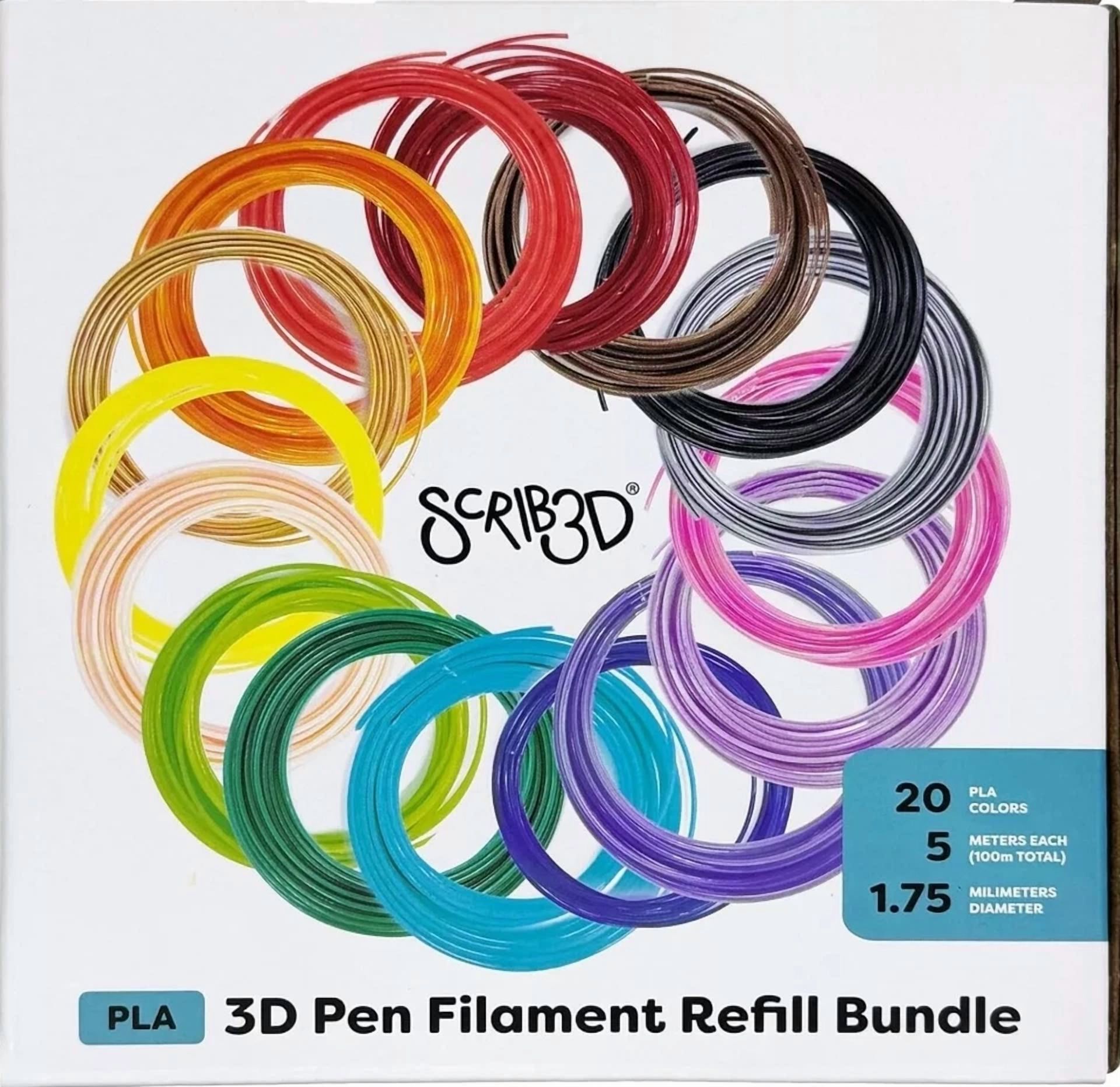 BUTTERFLY- 20 Color 3D Pen Filament Refills - 16Ft Each, 1.75Mm Pla For Most Pens