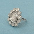 thumbnail image 4 of 3.00 CTW Natural Diamond Polki Flower Cocktail Ring 925 Sterling Silver Women Mother's Day Gift Jewelry, 4 of 5